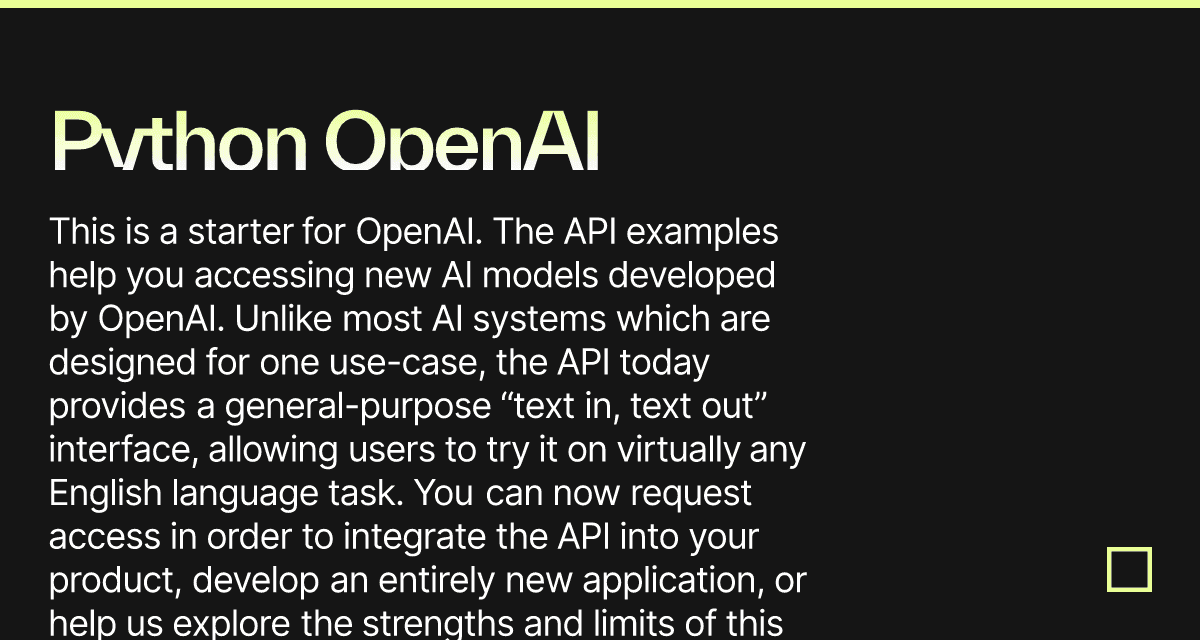 Python OpenAI