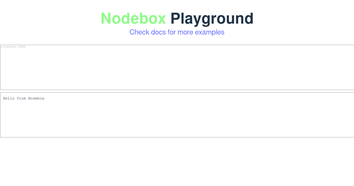 Nodebox Starter