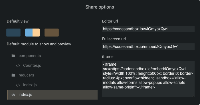 The share options