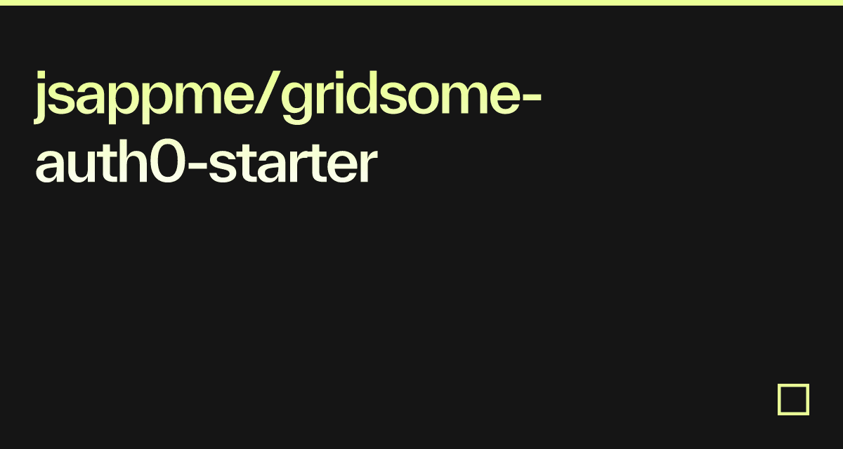 jsappme/gridsome-auth0-starter