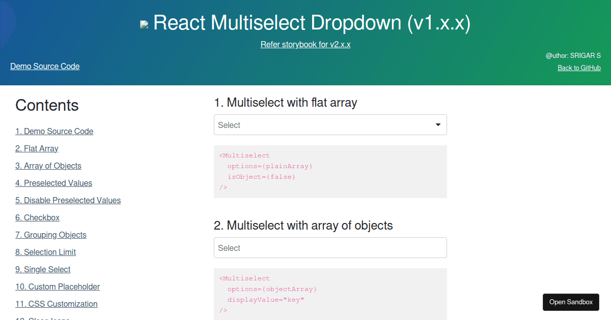 multiselect-react-dropdown examples - CodeSandbox