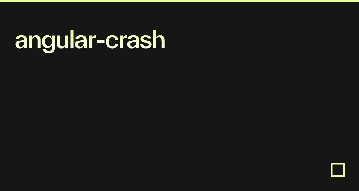 angular-crash