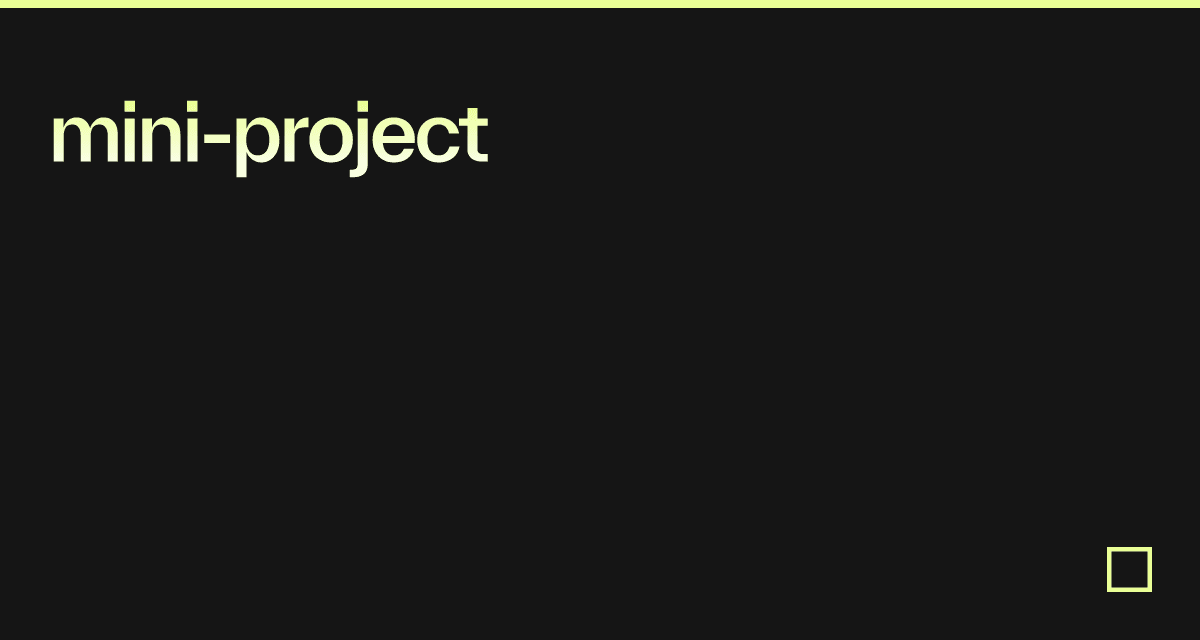 mini-project