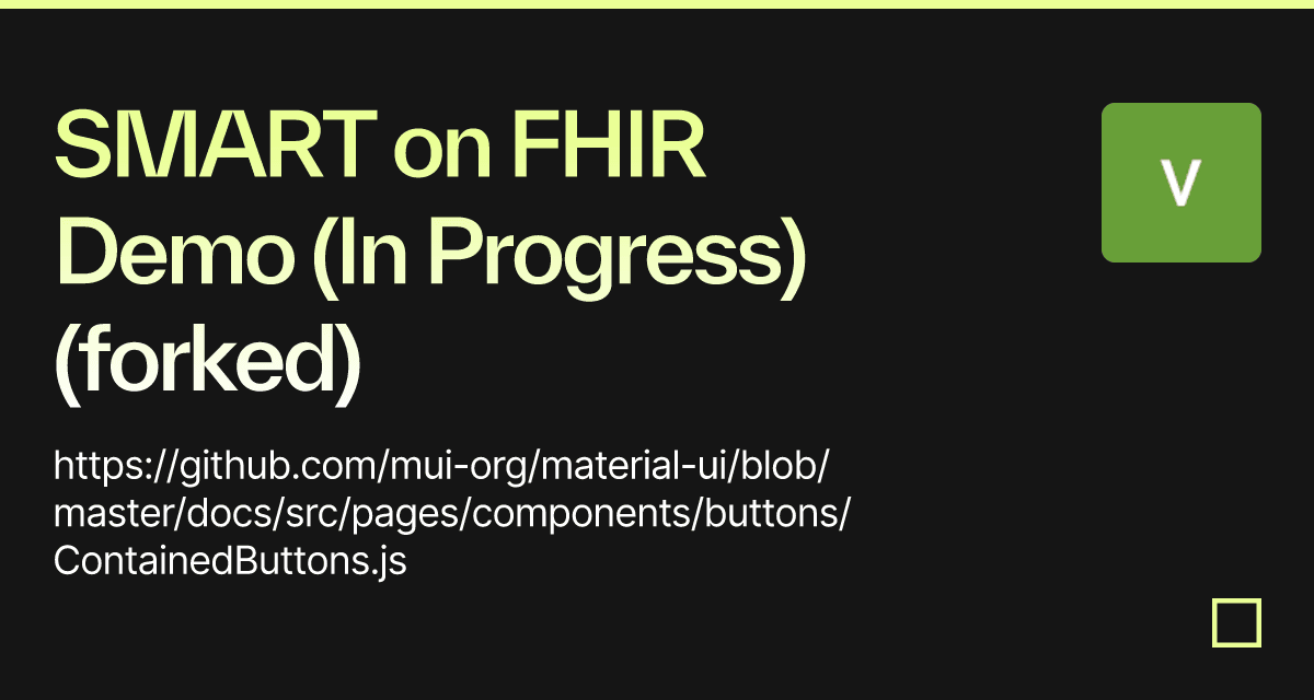 SMART on FHIR Demo (In Progress) (forked)