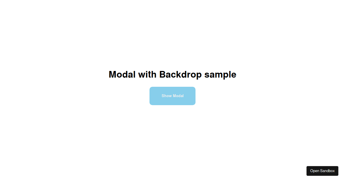 React] Modal with Backdrop and slide animation effects | by  | Medium