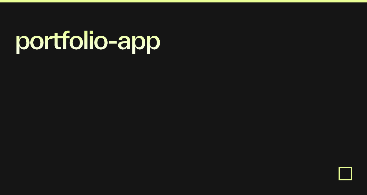 portfolio-app