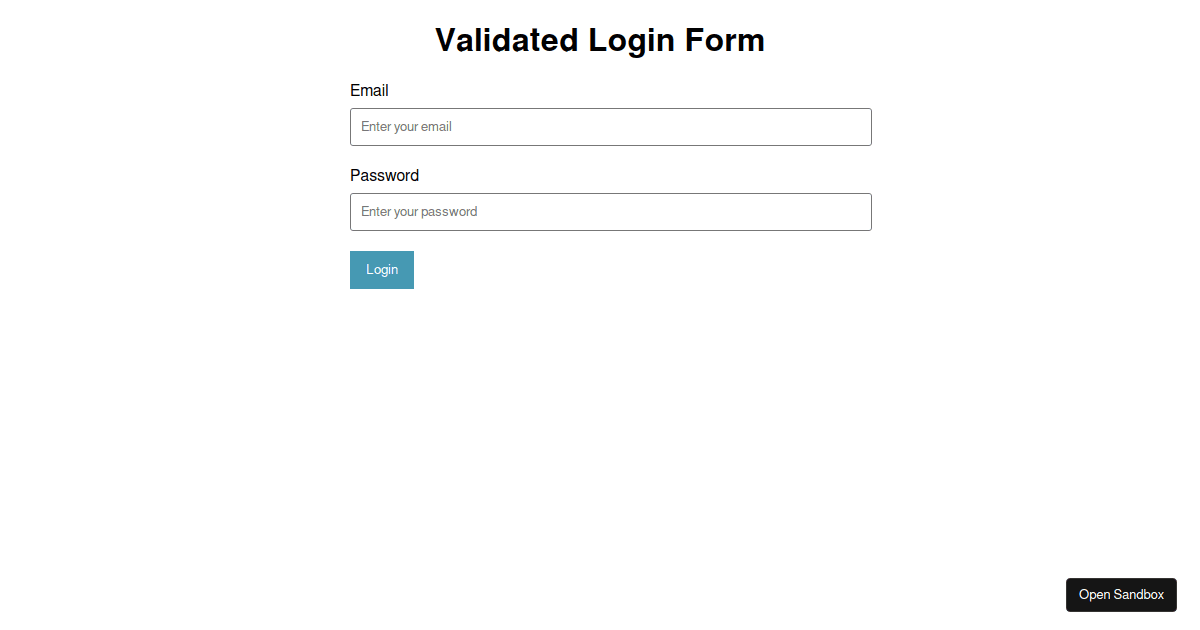 Validated React Form