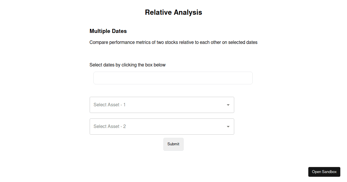 Relative Analysis - multipledates