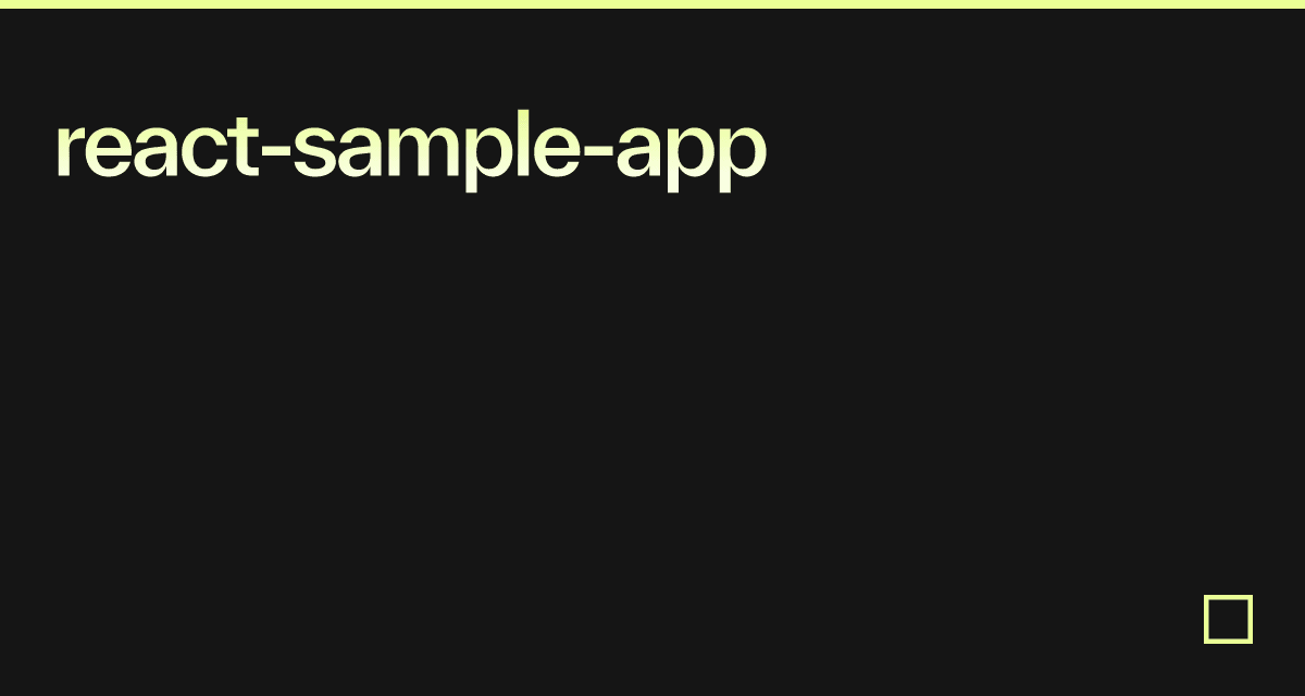 react-sample-app