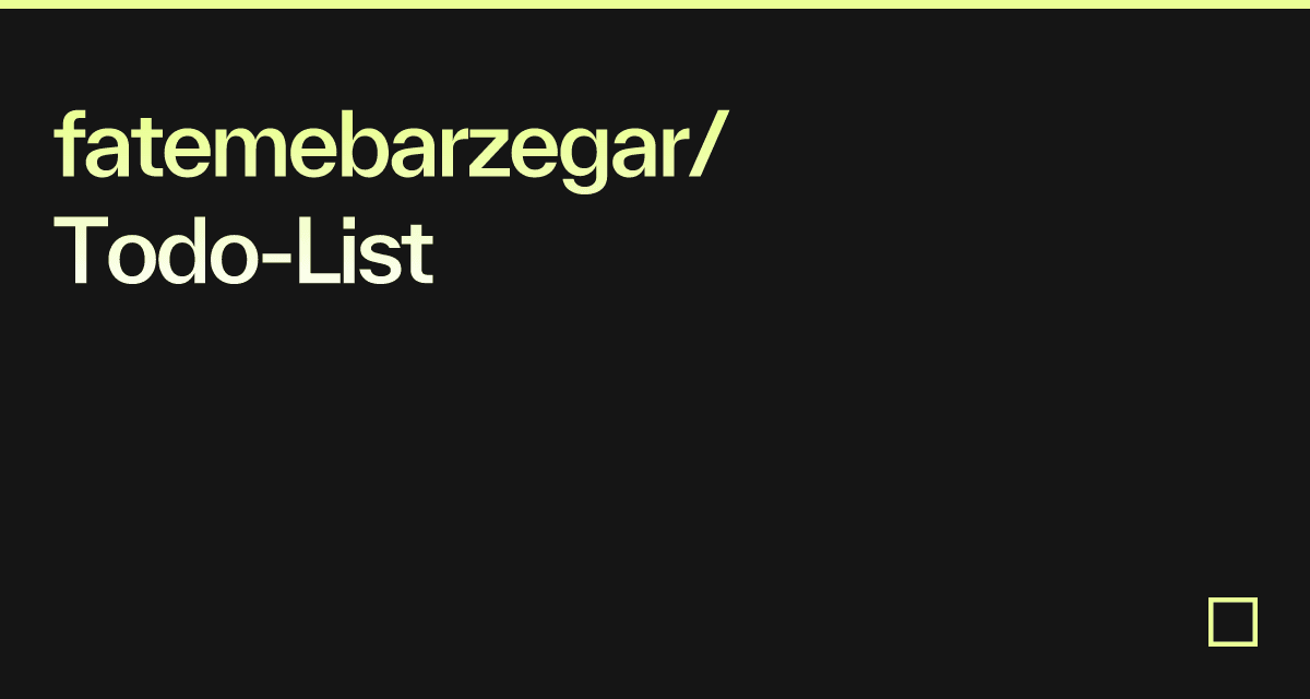 fatemebarzegar/Todo-List
