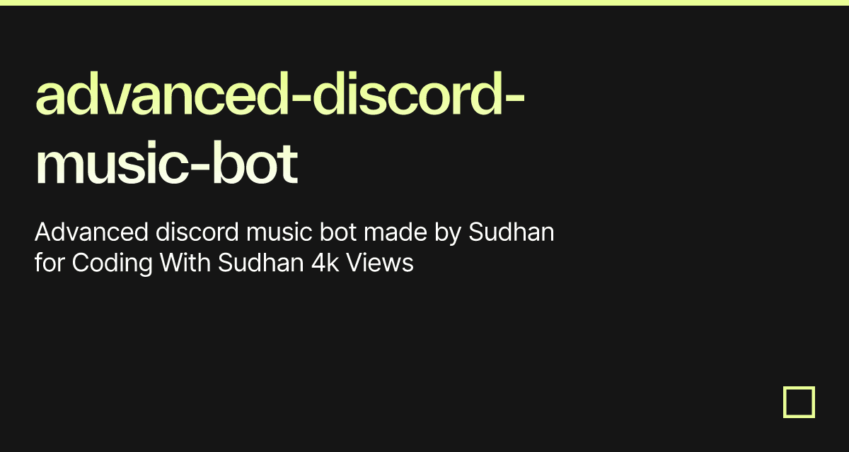 advanced-discord-music-bot