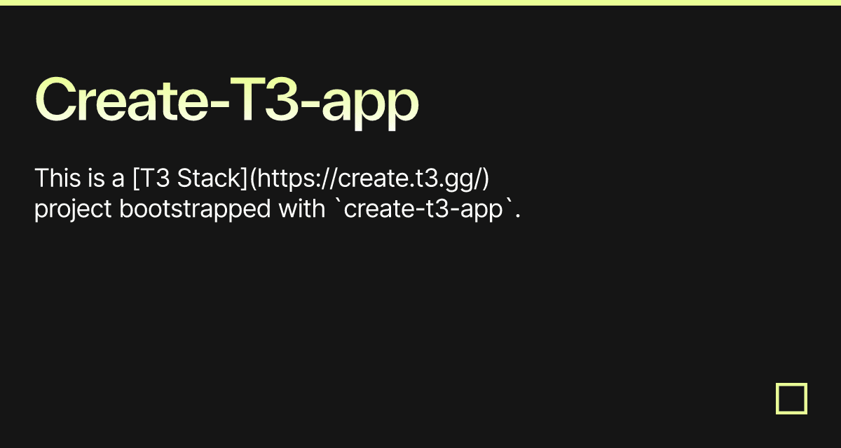 Create-T3-app