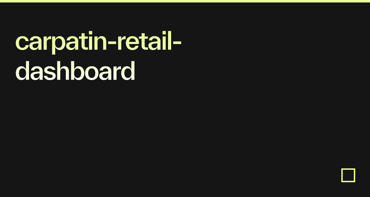 carpatin-retail-dashboard