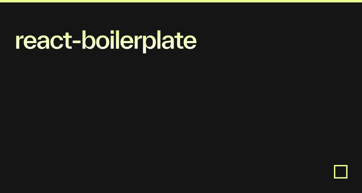 react-boilerplate
