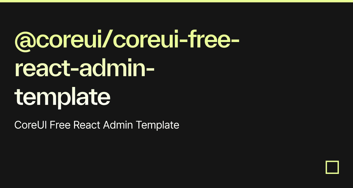 @coreui/coreui-free-react-admin-template