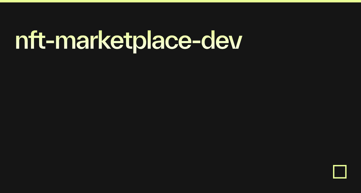 nft-marketplace-dev