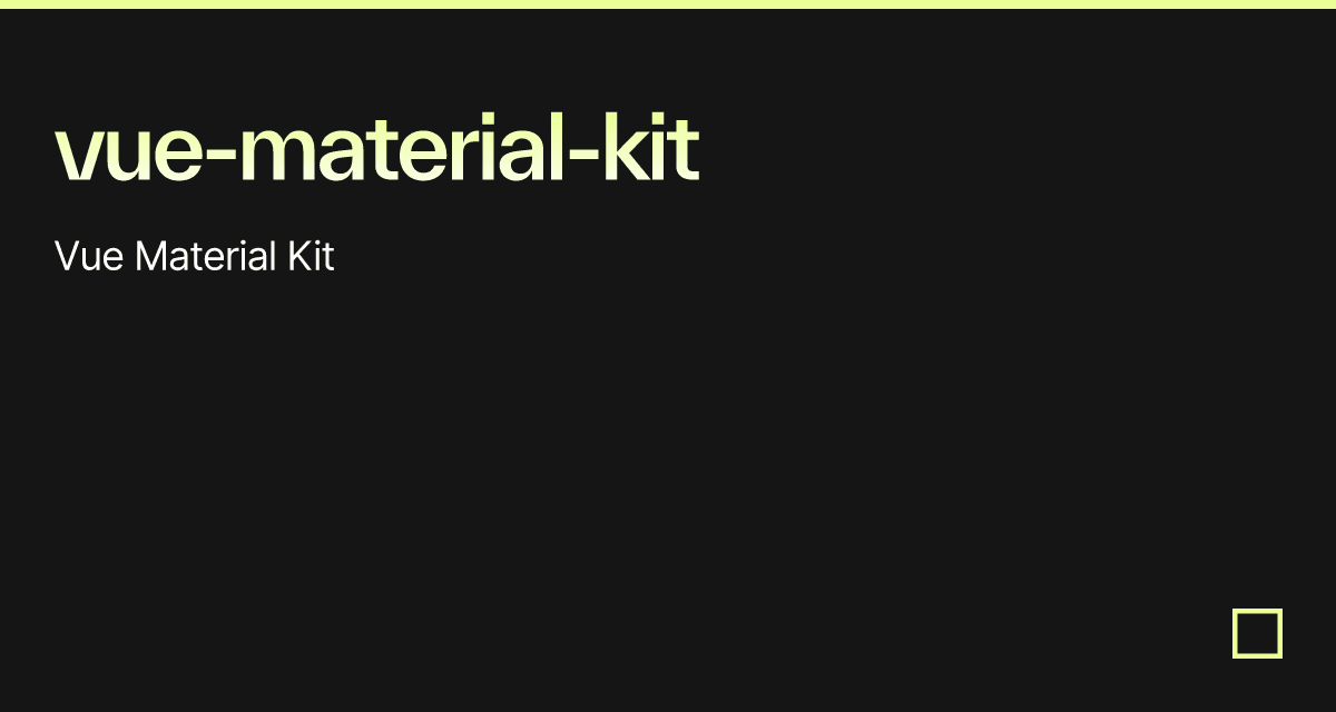 vue-material-kit