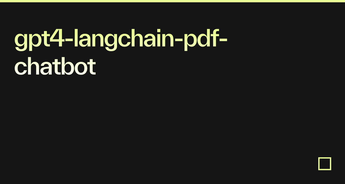 gpt4-langchain-pdf-chatbot