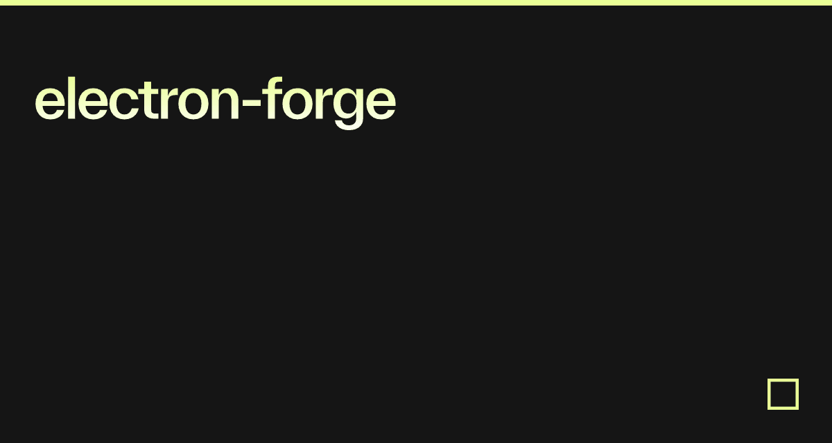 electron-forge
