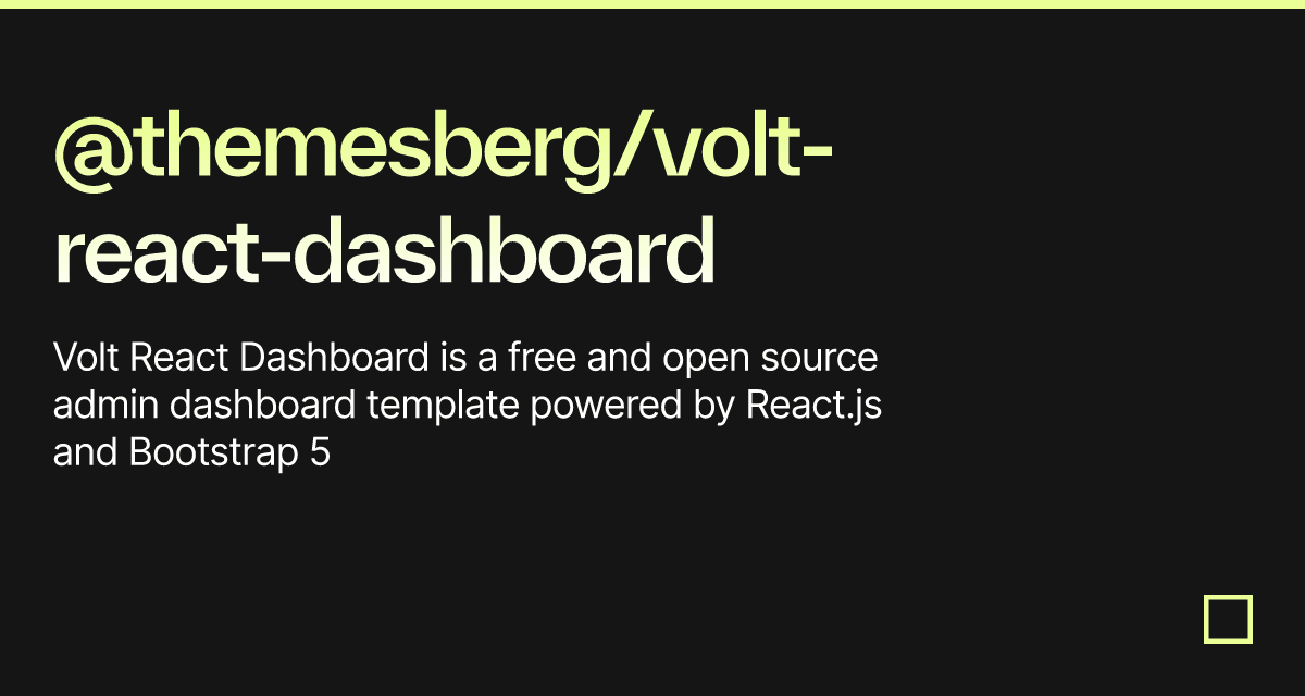 @themesberg/volt-react-dashboard