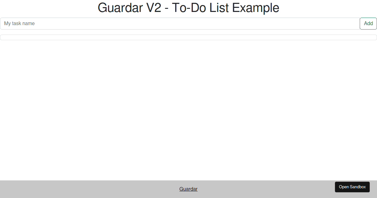 Guardar v2 - To-Do List Example