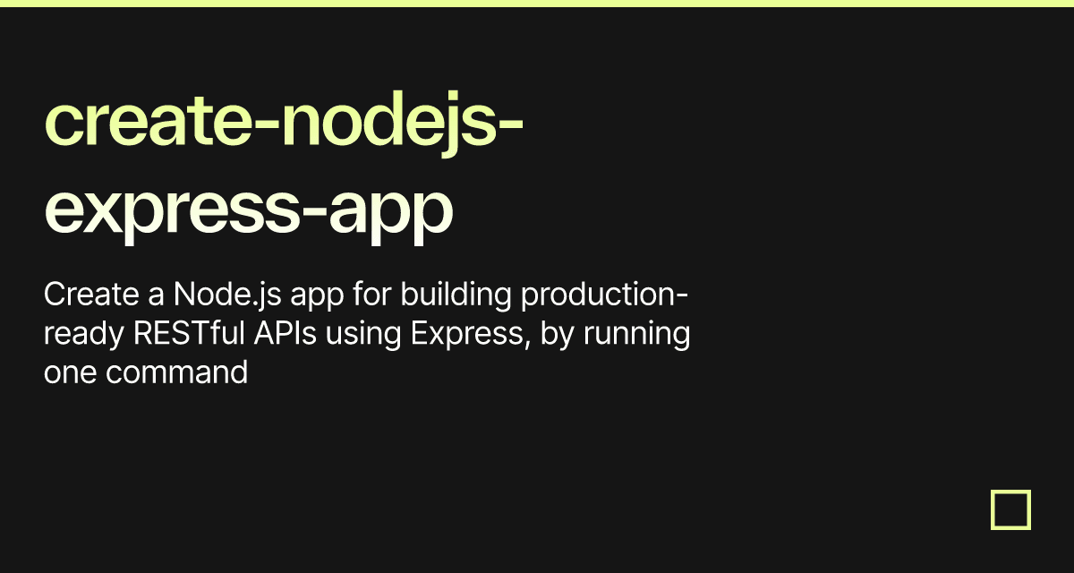 create-nodejs-express-app