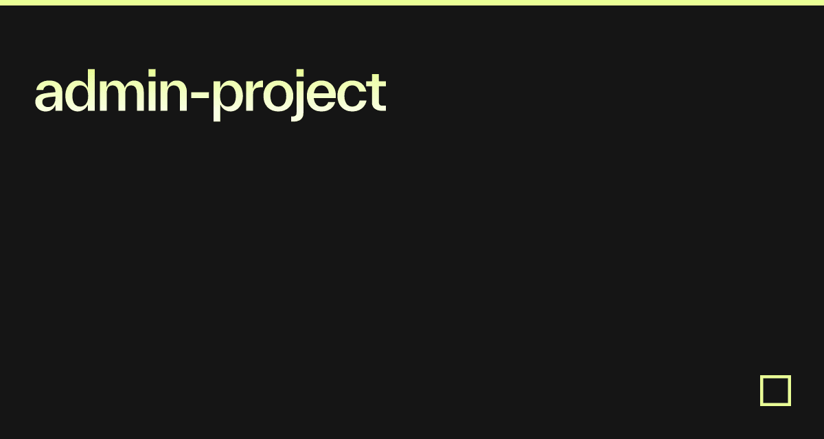 admin-project