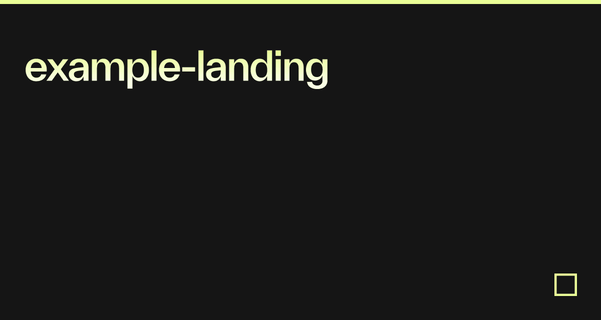 example-landing