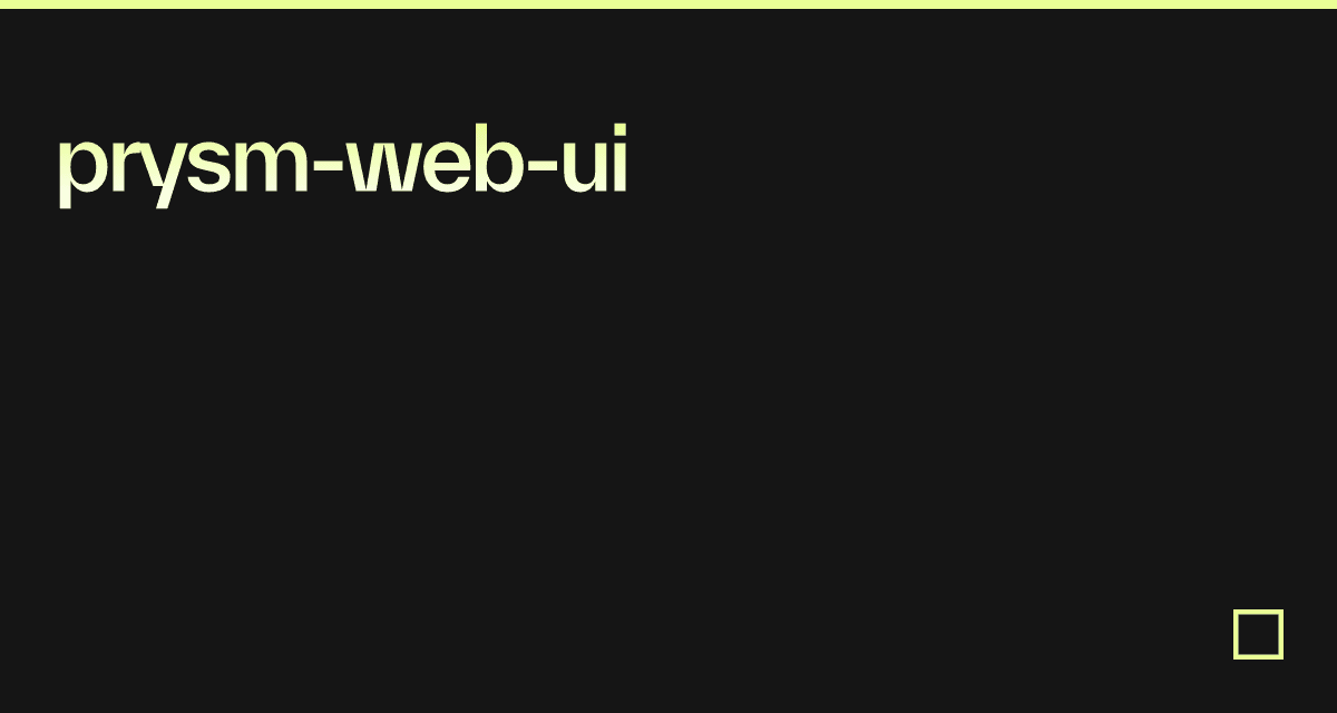 prysm-web-ui