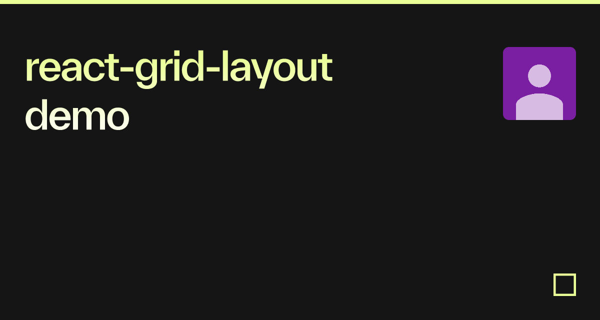 react-grid-layout demo