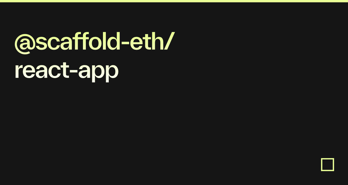 @scaffold-eth/react-app