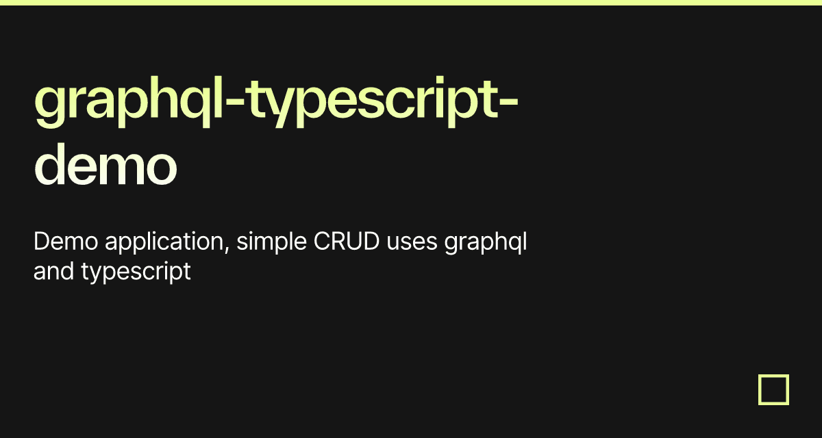 graphql-typescript-demo