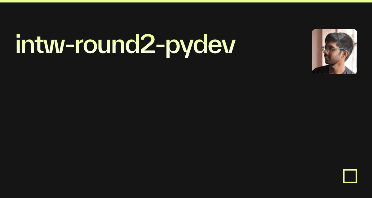 intw-round2-pydev