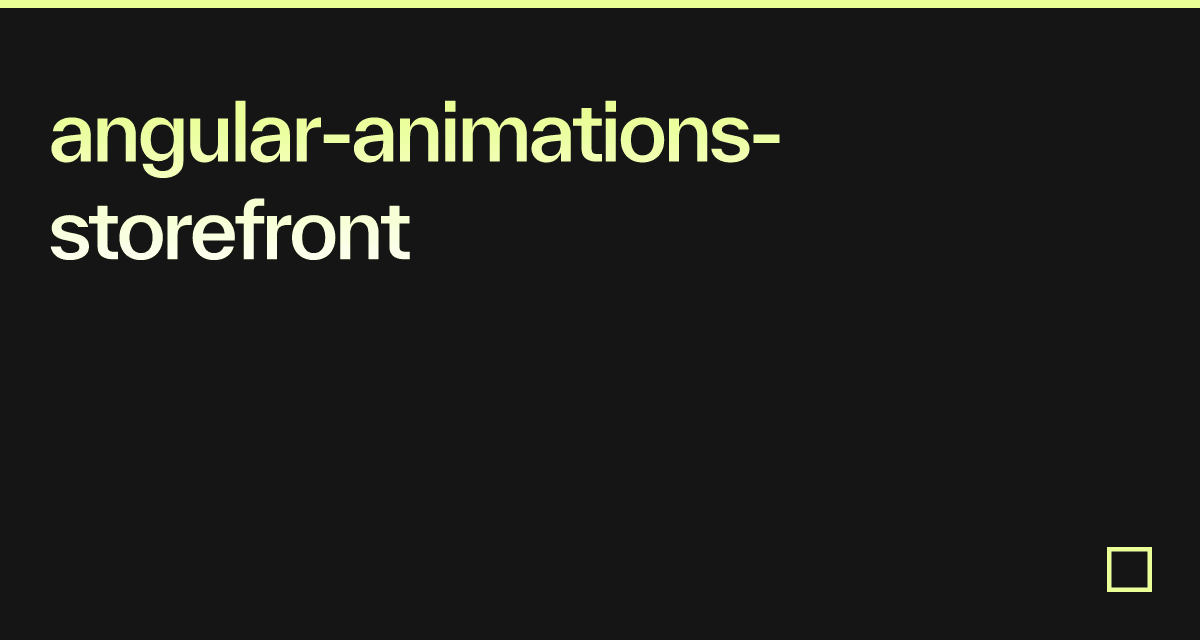 angular-animations-storefront