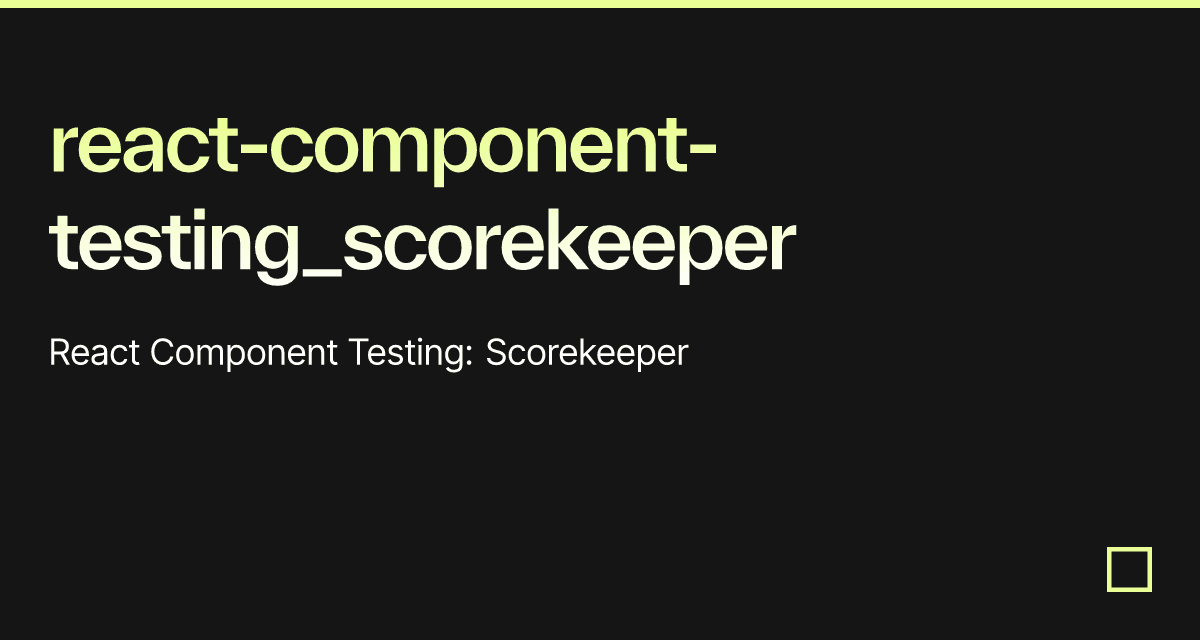 react-component-testing_scorekeeper