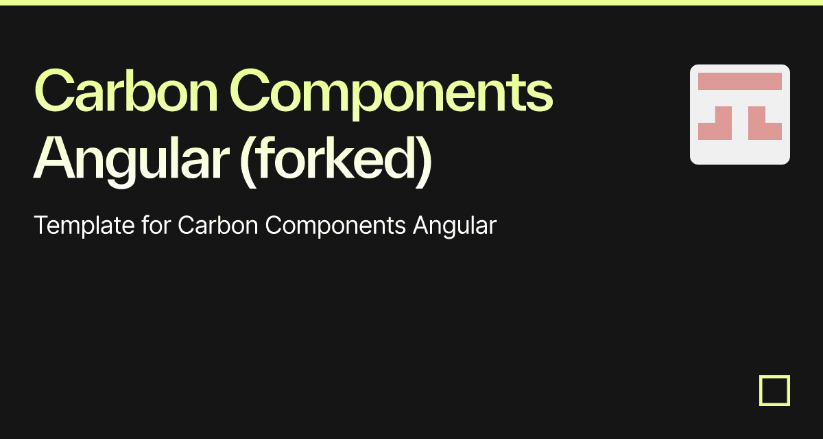 Carbon Components Angular (forked)