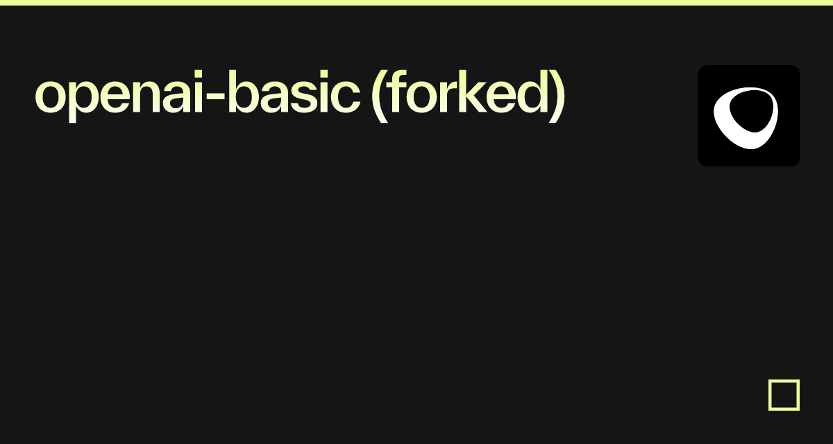 openai-basic (forked)