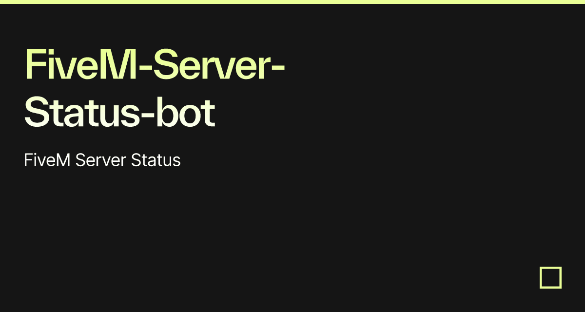 FiveM-Server-Status-bot