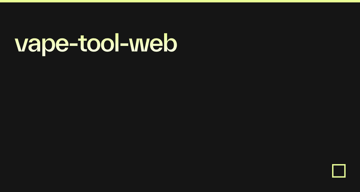 vape-tool-web