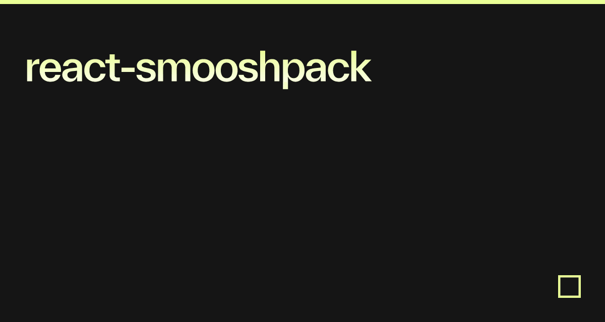 react-smooshpack