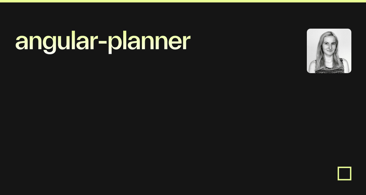 angular-planner