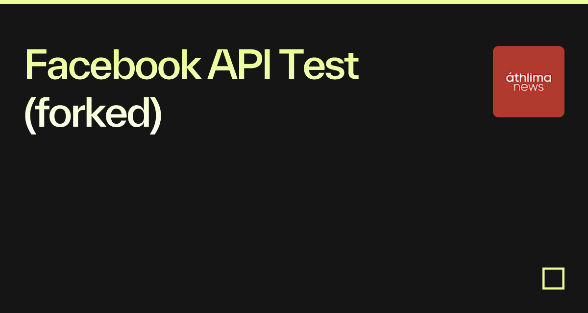Facebook API Test (forked)