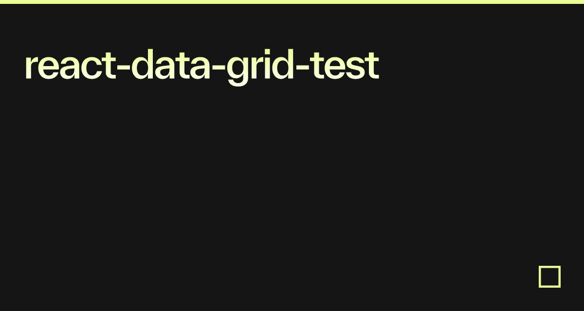 react-data-grid-test