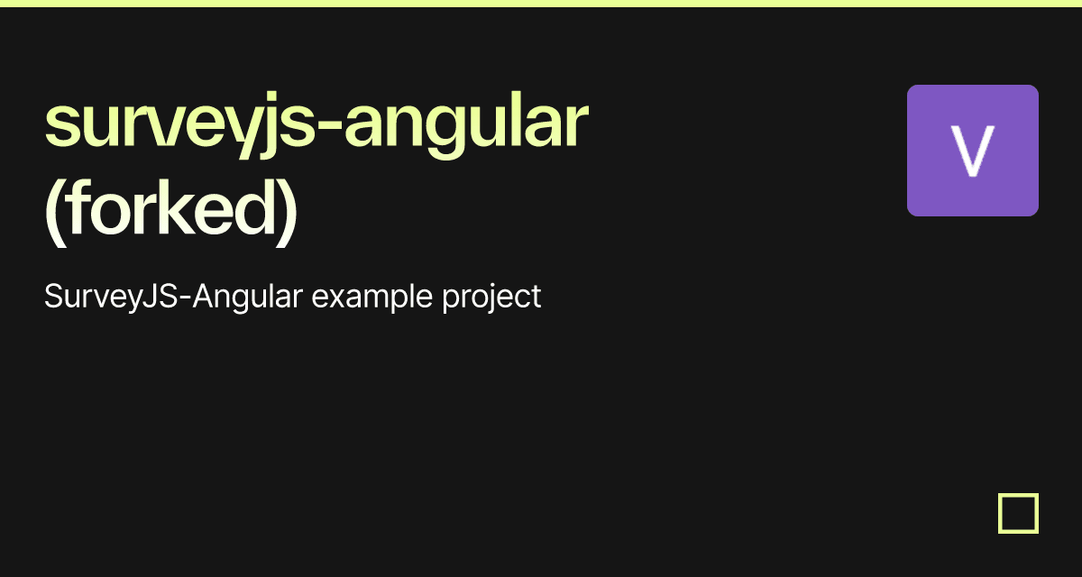 surveyjs-angular (forked)