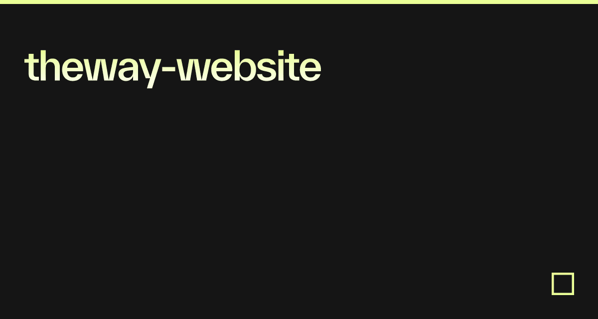 theway-website