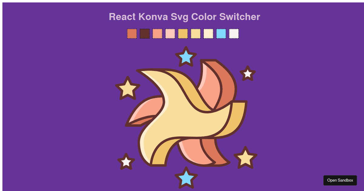 react-konva change multiple svg color