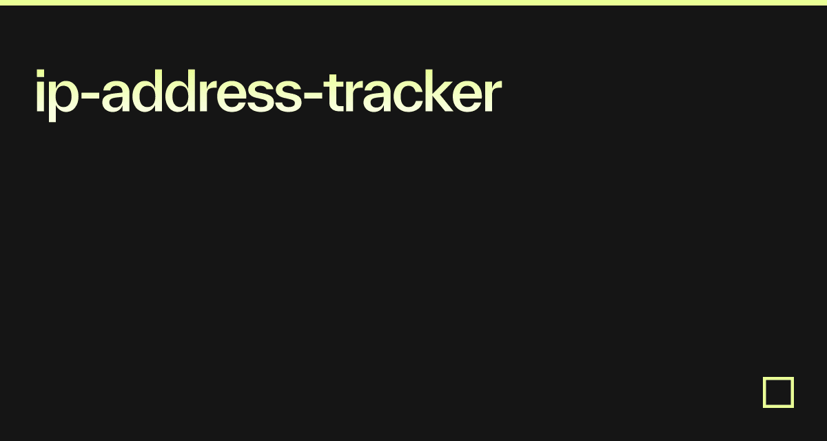 ip-address-tracker