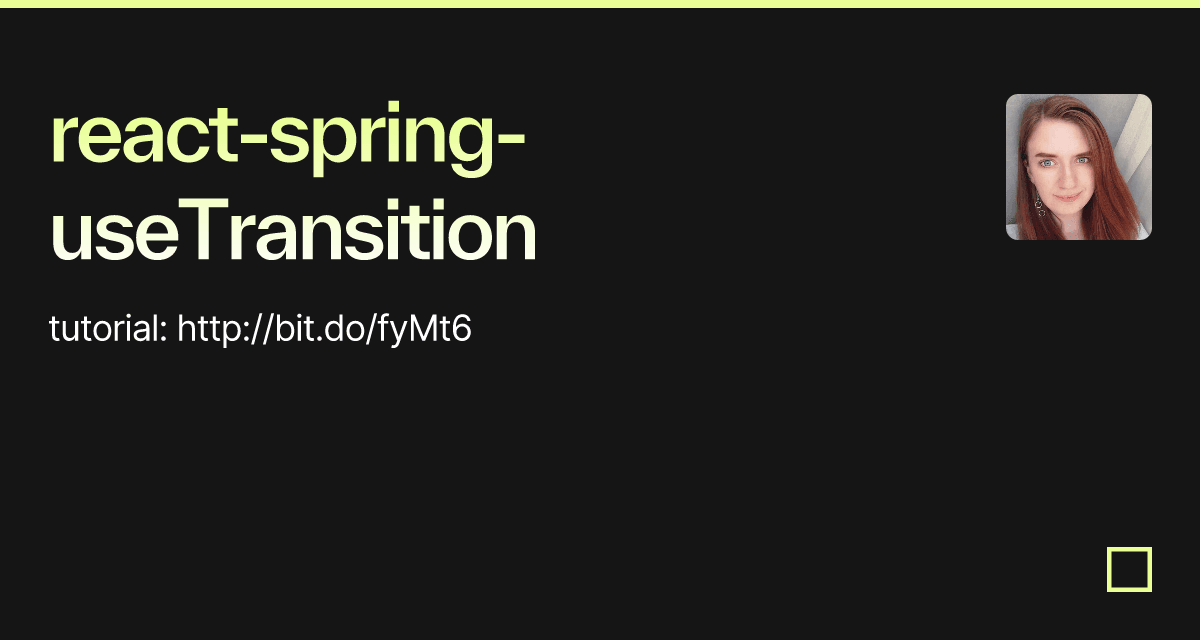 react-spring-useTransition