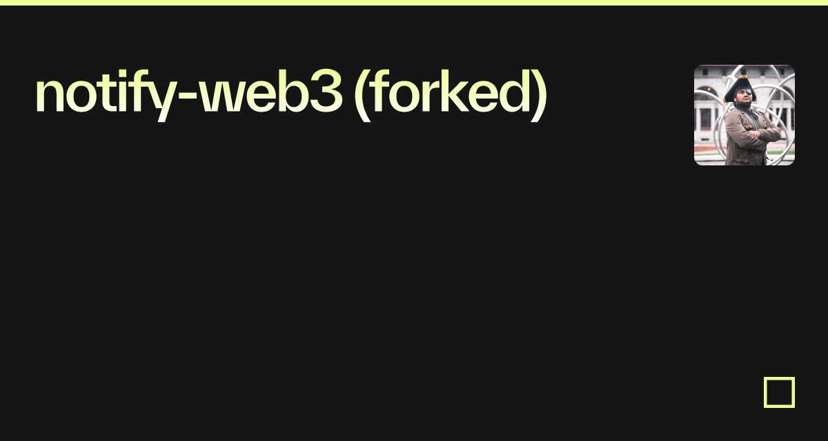 notify-web3 (forked)