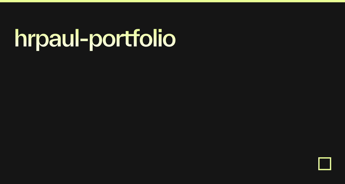 hrpaul-portfolio
